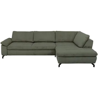 Beldomo Style Ecksofa , Grün , Textil , Ottomane rechts, L-Form , 291x197 cm , Typenauswahl, Fußauswahl, Stoffauswahl, seitenverkehrt erhältlich, individuell planbar , Wohnzimmer, Sofas & Couches, Wohnlandschaften, Ecksofas