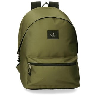 Pepe Jeans Aris Laptop-Rucksack, Doppelfach, 31 x 44 x 15 cm, Polyester, 20,46 l, grün, Talla única, Laptoprucksack mit doppeltem Fach