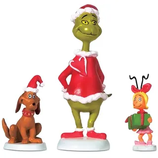 Department 56 Grinch Village Max und Cindy-Lou Who Accessoire-Figur, 7 cm, Rot