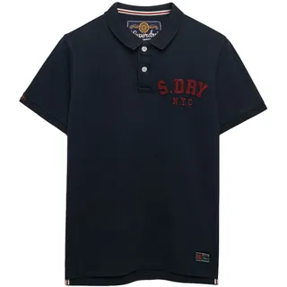 Poloshirt SUPERDRY "Poloshirt Vintage Athletic Polo", Herren, Gr. XXL, blau (dunkelblau), Obermaterial: 100% Baumwolle CO., Shirts Poloshirt