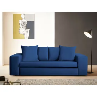 Home affaire 2-Sitzer »SLEETLAND XXL in Samtvelours oder Vintage-Leder-Optik« besonders groß und bequem, blau