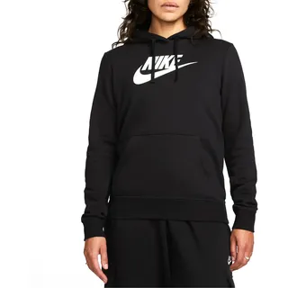 Nike Damen Club Po Kapuzenpullover, Black/White, XS EU