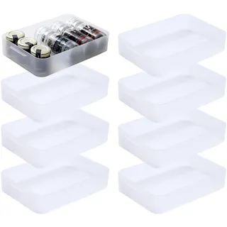 Sundis Pure Box, 8 Aufbewahrungsboxen aus Kunststoff, transparent, A5, ideal für kleine Gegenstände, Zubehör, Basteln und kleine Gegenstände