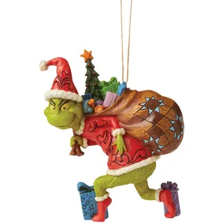Enesco Jim Shore The Grinch Tiptoeing Hängeornament 11,3 cm hoch, Mehrfarbig