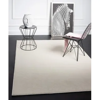 Mia's Teppiche "Emma Wohnzimmer Teppich, Kurzflor, 160 cm rund, Creme