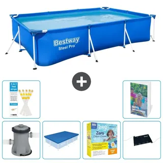 Bestway Steel Pro Rechteckig - 300x201x66 cm - 7-teilig S234 - Blau