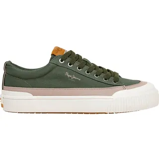 Pepe Jeans Ben Wash Grün Leder Turnschuhe