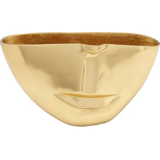 Kare Design Vase Half Face, Gold, Blumenvase, Dekorationsvase, Gefäß für Blumen, Tischvase, 38cm