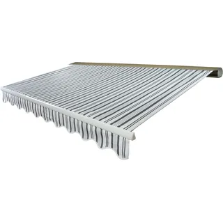 Mendler Kassetten-Markise T122 400 cm grau/weiß