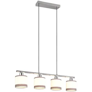 Trio Davos 4-flg. 12 cm rund chrom, grau/weiß