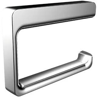 EMCO Trend Toilettenpapierhalter zur Wandmontage aus Metall, hochwertiger Klorollenhalter mit, chromfarben, Grau Chrom