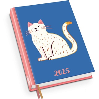 Dumont Kalenderverlag Taschenkalender »White Cat« 2025 - Terminplaner mit Wochenkalendarium - Format 11,3 x 16,3 cm