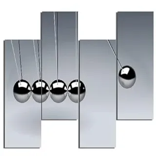 Homemania Stunden-Bild, 4-teilig, Kunst und Graffiti, für Wohnzimmer, Schlafzimmer, mehrfarbig, 76 x 0,3 x 50 cm, HM204PMDF296, MDF