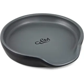 Cole & Mason Duxford Löffelablage aus Keramik Schwarz/Grau 20 mm x 105 mm