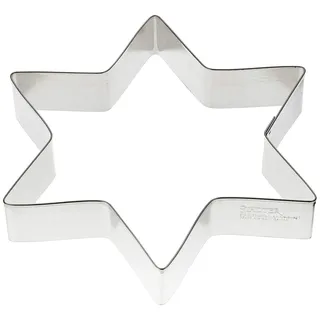 Städter Stern ø 18,0/3,0 cm hoch, Weißblech, Silber, 18 x 18 x 3 cm