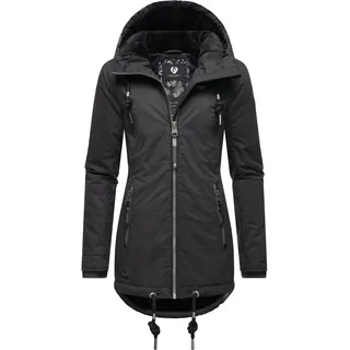 Winterjacke RAGWEAR "Winterjacke Zuzka Winter", Damen, Gr. XXL, schwarz (schwarz22), Obermaterial: 100% Polyester PES.  Obermaterial: Futter: 100% Polyester PES. 100% Polyester PES., Jacken Winterjacke