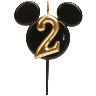 Dekora Micky Maus Geburtstagskerze 8,5 cm schwarz/gold