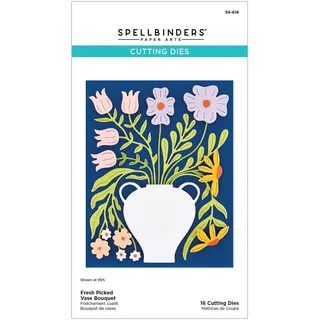 Spellbinders S5-618 Stanzschablonen aus der More Fresh Picked-Kollektion, geätzte Vasen