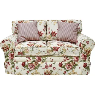 Home Affaire »Laura K« Geblümtes 2-Sitzer, Sofa, creme weiß 165 x 95 x 97, Sitzhöhe 53,