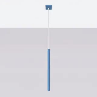 Pendelleuchte PASTELO 1 himmelblau 1xG9 8W Stahl 120x8x8cm Sollux Lighting - Hellblau