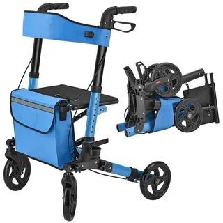 Juskys Aluminium Rollator Vital rot