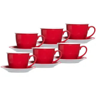 Ritzenhoff & Breker Milchkaffee Tasse 0,35 l Rot 6 St.