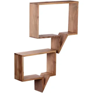 Wohnling Wandregal Mumbai 50 x 13 x 49 cm Akazie