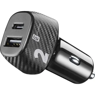 Cellular Line Multipower 2 Fast+ KFZ-Ladegerät 32W Schwarz