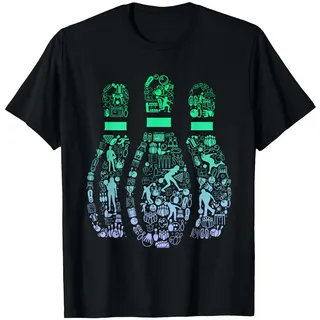 Bowling Pin T-Shirt für Bowler | Bowling Team Mädchen Bowling T-Shirt