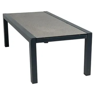 Länglicher Lounge-Tisch | Bezano | Mattschwarz | Aluminium
