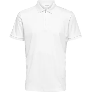 Selected Homme Poloshirt Fave Kurzarmshirt - Weiß