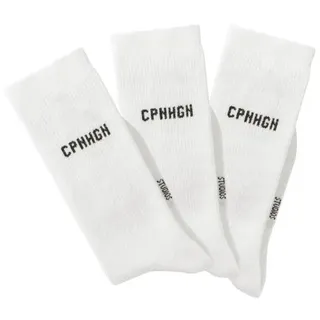 Copenhagen Studios Basicsocken Packung, 3 Stk. tlg. mit Rippstruktur und Stickerei,