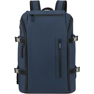 Laptoprucksack SAMSONITE "GLAM-GO 14,1 Zoll", Gr. B/H/T: 28,5cm x 43cm x 13cm, blau nights, Polyester, Rucksäcke Laptoprucksack, Unisex Reiserucksack, Travelrucksack mit vielen Fächern