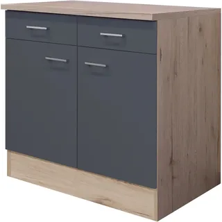 Flex-Well Unterschrank Morena 80 x 85 x 60 cm Grau