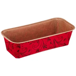 Städter 903739 Papier-Backform, rot, 21,5 x 9 cm/H 6 cm