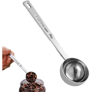 1 Stück Kaffeelöffel Portionierer,Kaffeelot,Edelstahl Coffee Scoop,Lang 30g Dosierlöffel,Kaffeemesslöffel,Kaffeeportionierer,Kaffeepulver,Kaffelöffel Löffel, Measuring,Spoon,Zuckerlöffel Kaffee