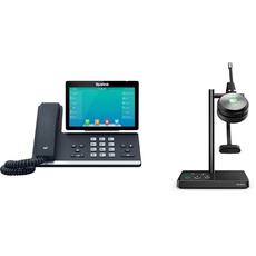Yealink IP Telefon SIP-T57W VoIP-Telefon, schwarz + WH62 Dual UC