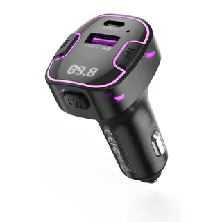 XO 2in1 Bluetooth FM transmitter Smart Dual KFZ Ladeadapter, schwarz (XO-BCC12) - Schwarz