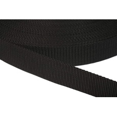 PP Gurtband 40mm breit aus Polypropylen, 1.2mm Stark in 41 Farben 41 - schwarz 6 Meter