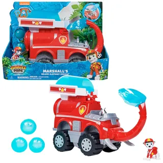 Spin Master PAW Patrol Jungle Pups Marshall Deluxe Vehicle - Großes Elefanten-Fahrzeug mit Wasser-Abwurf Fahrzeug) und Hero Pups Figur, Spielzeug für Kinder ab 3 Jahren