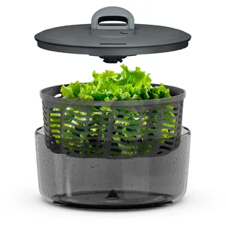 Zyliss Easy Spin Salatschleuder Klein, 3.5L, Mit Seilzug, Salatschüssel mit Deckel, BPA-frei, Rutschfester Boden, AquaVentTM-Technologie, Stopptaste, Spülmaschinengeeignet