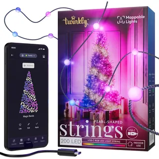 Twinkly Candies LED-Weihnachtsbaumbeleuchtung TWKP200RGB-G 6 m 200 Lichter