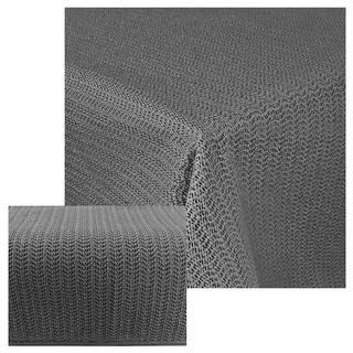 Tischdecke 110x140 cm Gartendecke mit Saum abwaschbar Gartentischdecke Balkon Terrasse wetterfest (Grau)