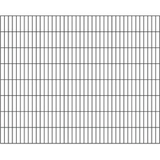 Alberts 642938 Doppelstabmattenzaun | verschiedene Längen und Höhen | kunststoffbeschichtet, anthrazit | Höhe 160 cm