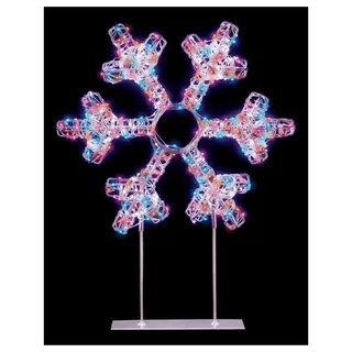 Weihnachten Tischplatte Schneeflocke 45CM Weiß 720 Regenbogen LED`S Party Deko