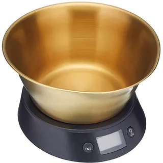 Master Class MasterClass Digitale Küchenwaage mit Schüssel in Geschenkbox, Messing / Schwarz, 5 kg