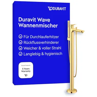 Duravit Wave UP-Wannen-Einhebelmischer, bodensteh., Gold poliert