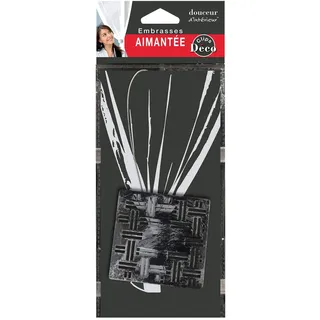 Douceur d'Intérieur Moderno Raffhalter, magnetisch, 30 x 6,8 x 6,8 cm, Metall, Patina, schwarz/Silber