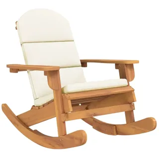 vidaXL Adirondack-Schaukelstuhl mit Kissen 100 x 105 x 90 cm braun