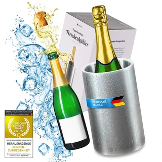 Dimono® Flaschenkühler doppelwandiger Weinkühler Thermo Sektkühler für Wein-Flaschen, Sekt, Champagner und Wasser (Edelstahl)
